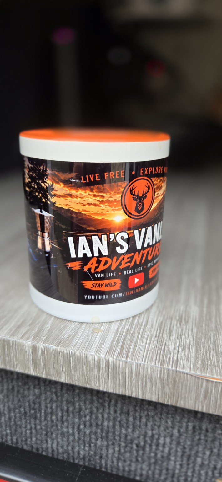 Ian’s Van Life Adventures branded mug