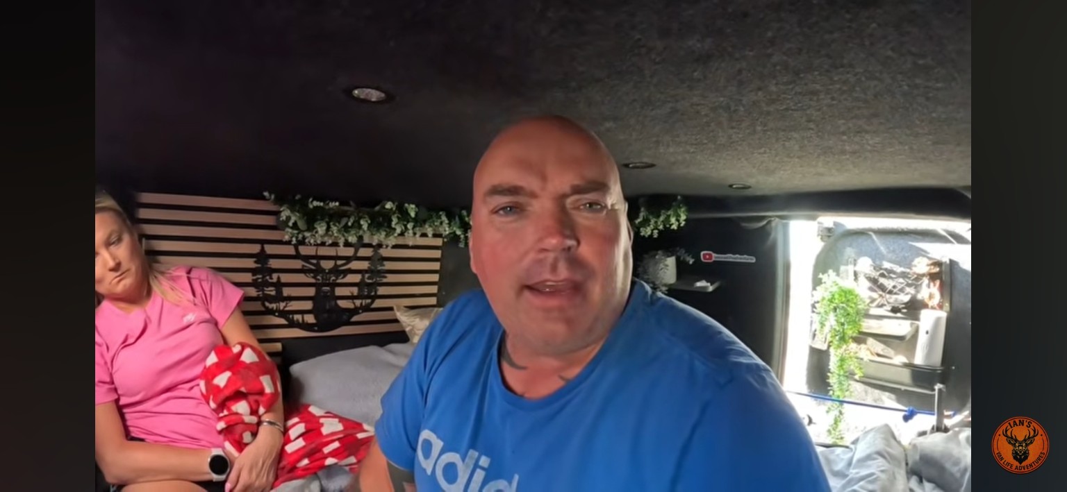 A real everyday moment inside the campervan