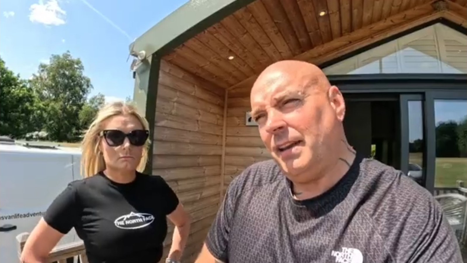 Ian and Victoria enjoying a real van life adventure outside their campervan